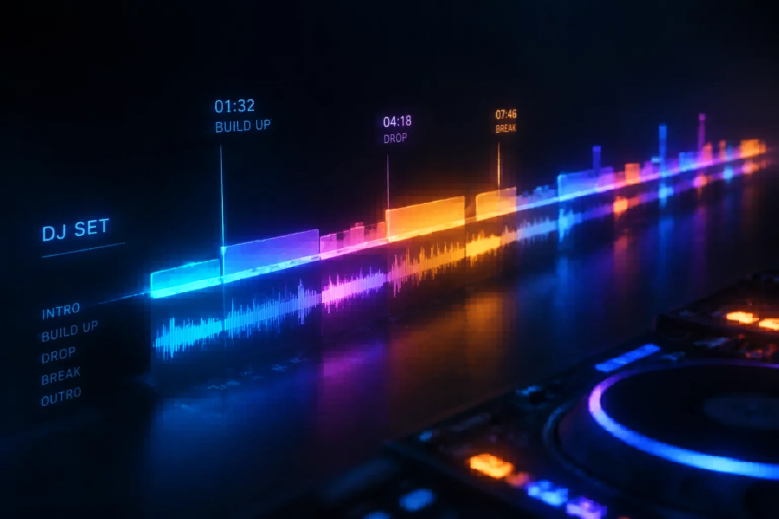 Analysis of planned versus played track order changes on digital DJ decks